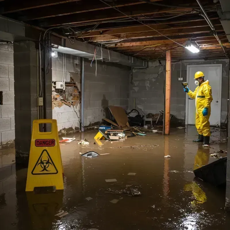 Flooded Basement Electrical Hazard in Summit County, OH Property